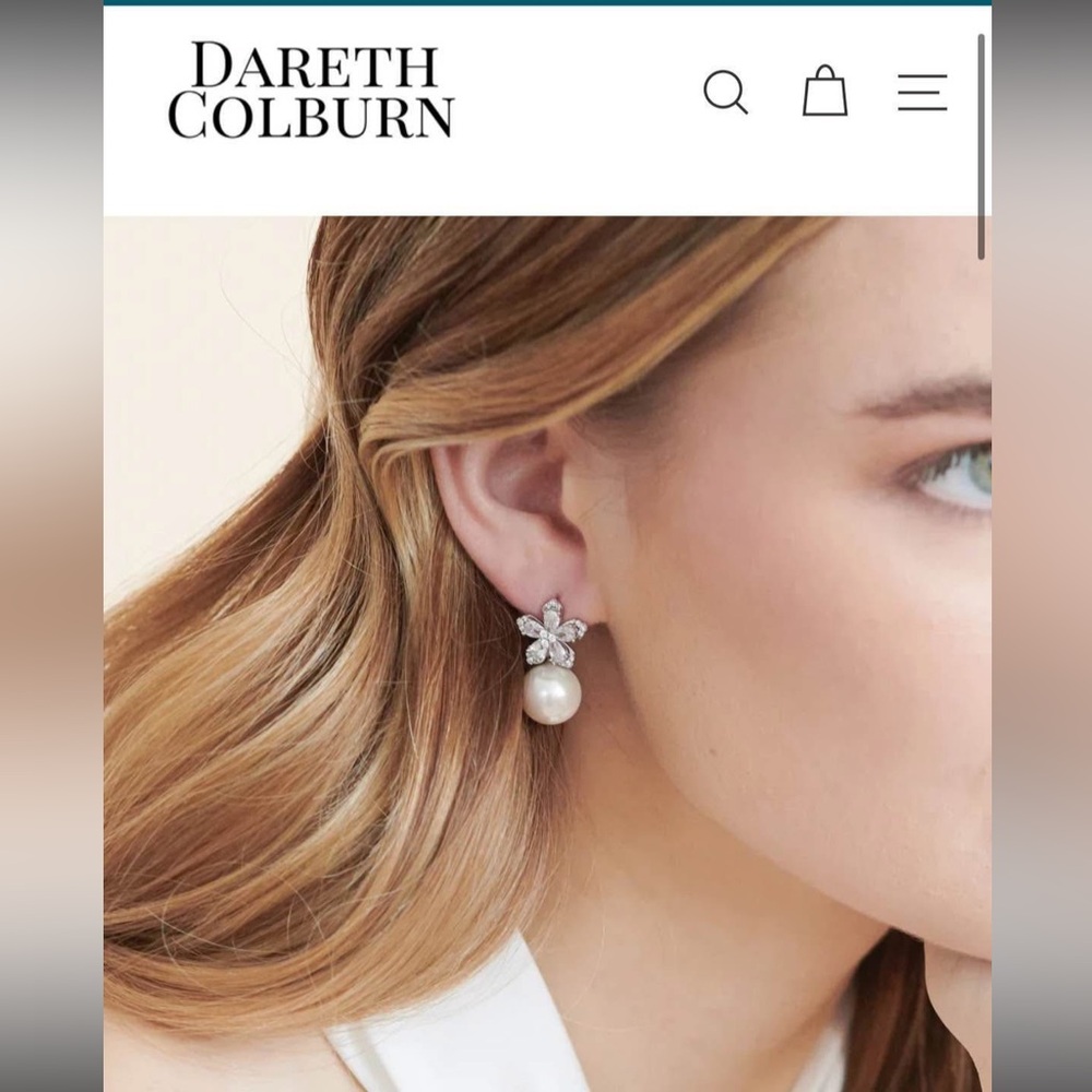 NWT Dareth Colburn Cecilia Pearl Earrings